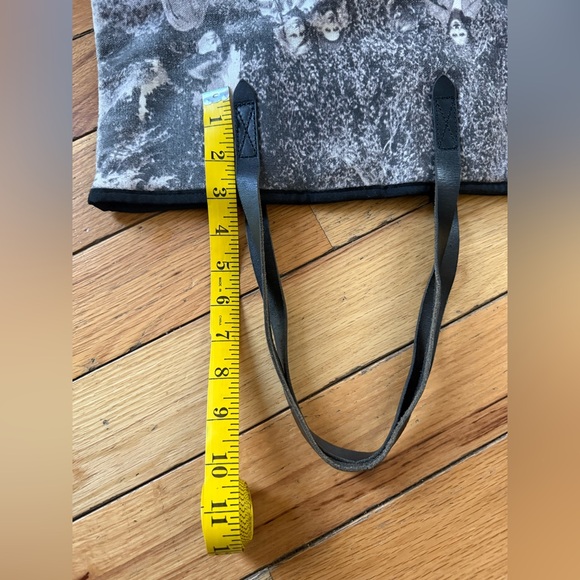 Barbour Racing Riding Biker Motorcycle Shoulder Handbag/Tote Black/White Canvas - Picture 14 of 16